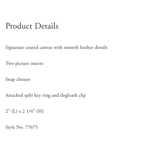 COACH PICTURE FRAME BAG CHARM W/SIGNATURE CANVAS - Picture 3 of 3